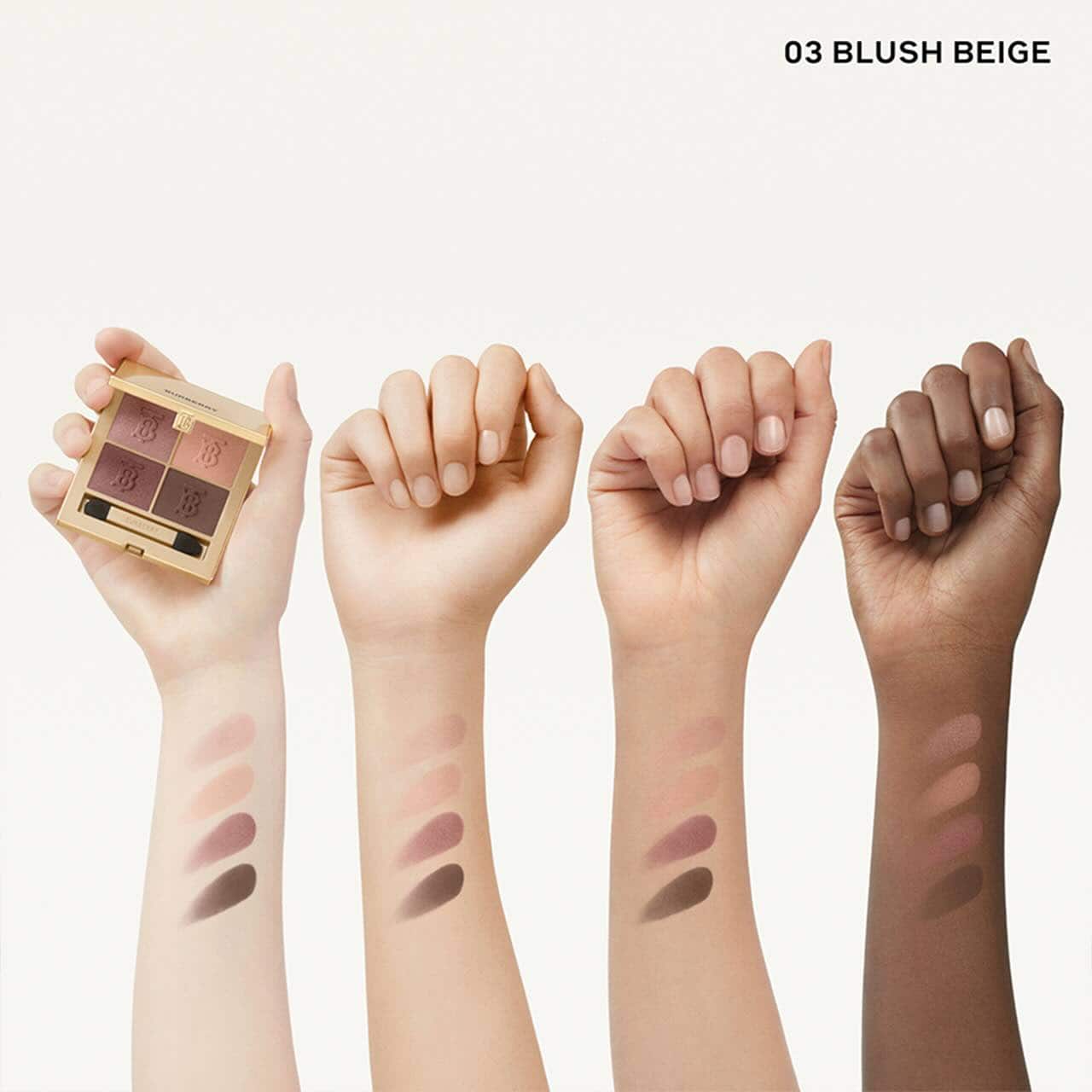 アイシャドウ Burberry EyeQuad Eyeshadow Palette 03 burberrybeauty Eye Quad in 03 Blush Beige🤎 #swatchbymk
