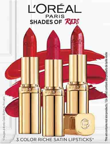 L'Oreal Paris Trio Rouges lipstick - Shaded of Red (7X3 ml)