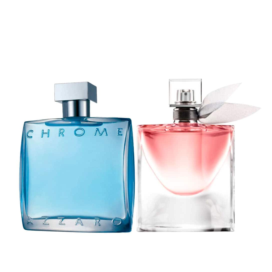 Azzaro Chrome EDT 100 ml & Lancome La Vie Est Belle Edp 100ml Refill