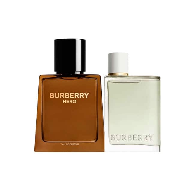 Burberry Hero EDP For Men 50 ml & Burberry Her EDT For Women 50 ml 1.7Oz