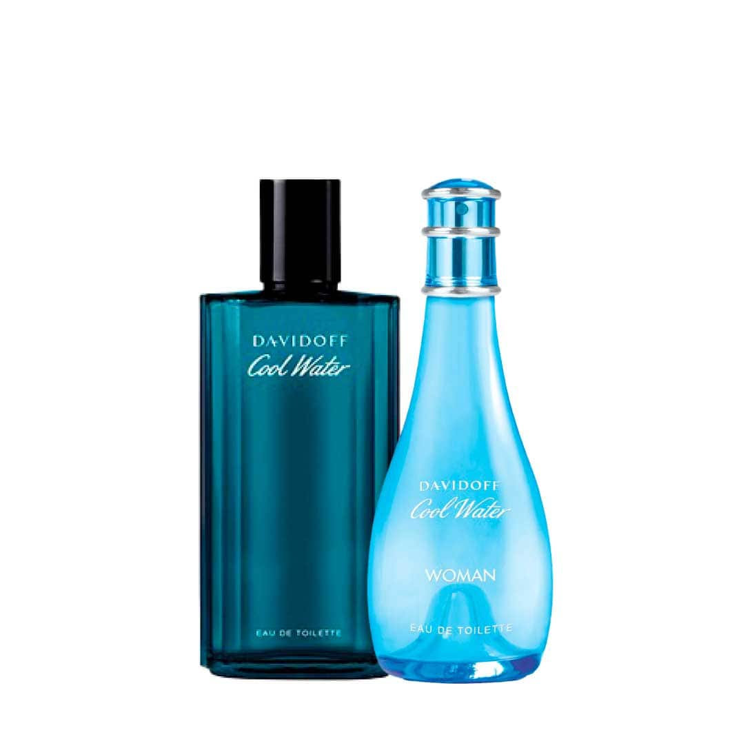 Davidoff Cool Water Men EDT 125ml Spray & Davidoff Cool Water Women EDT 100ml Spray