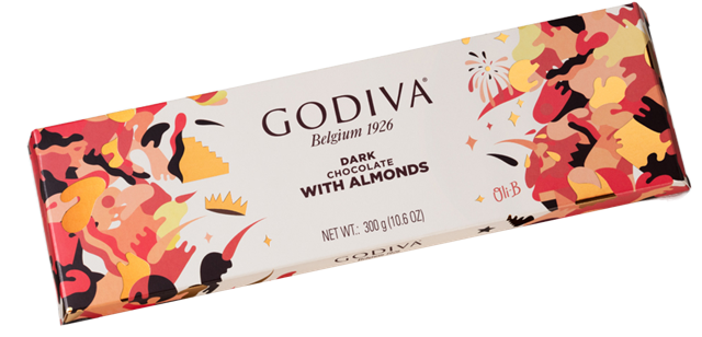 Godiva Dark Almond Tablet 300g