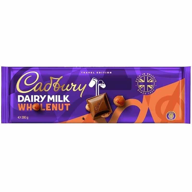 Cadbury Dairy Milk Whole Nut Tablet, 280 Gm