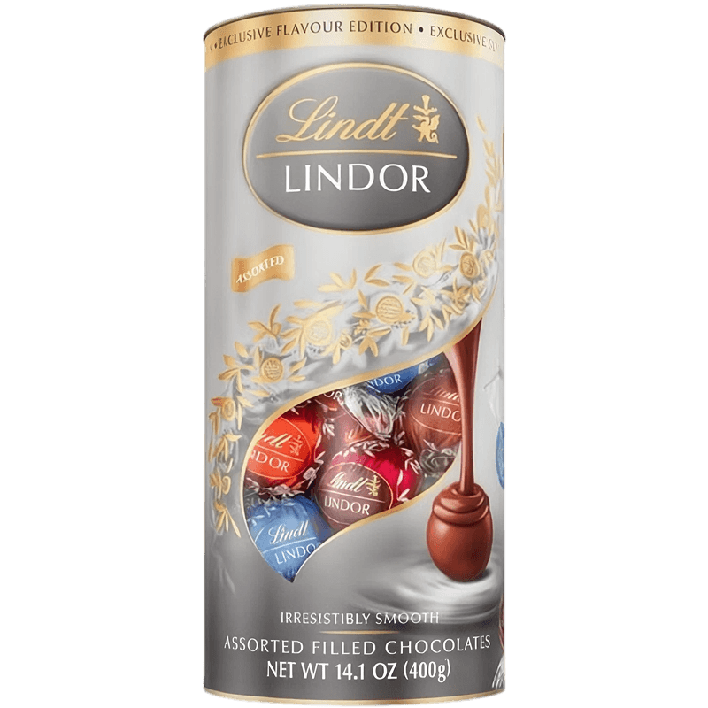 Lindt Lindor Assorted Silver Tube, 400g