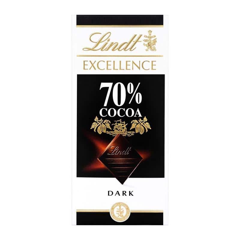 Lindt Excellence 70 % Cocoa Bar 100Gm