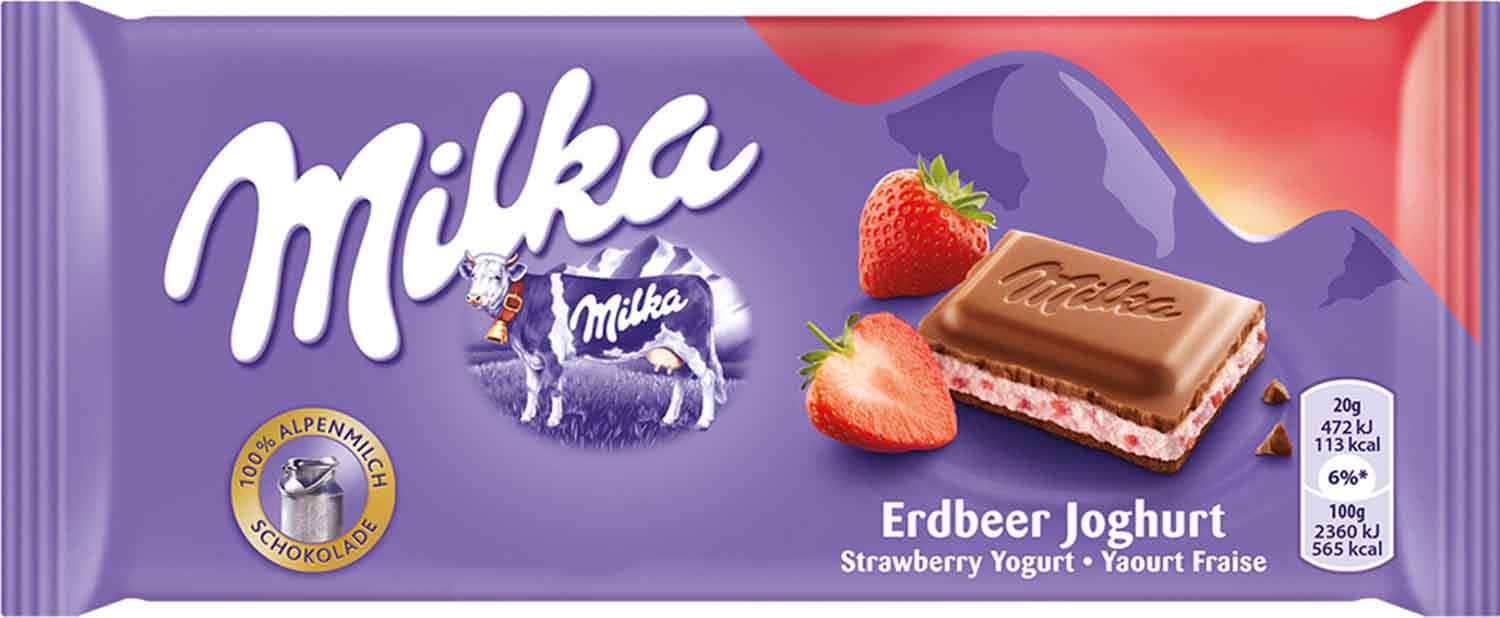 Milka Chocolate - Strawberry - 100g