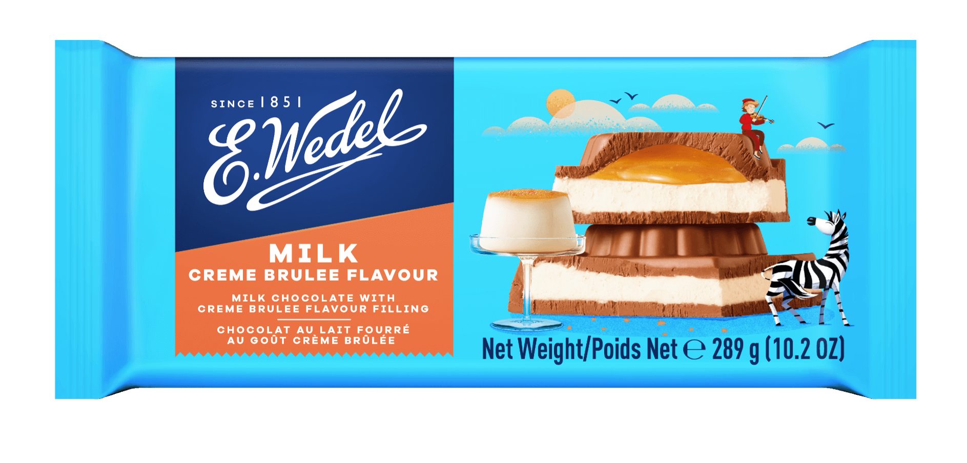 Wedel Creme Brulee Filled Milk Chocolate Bar 289g