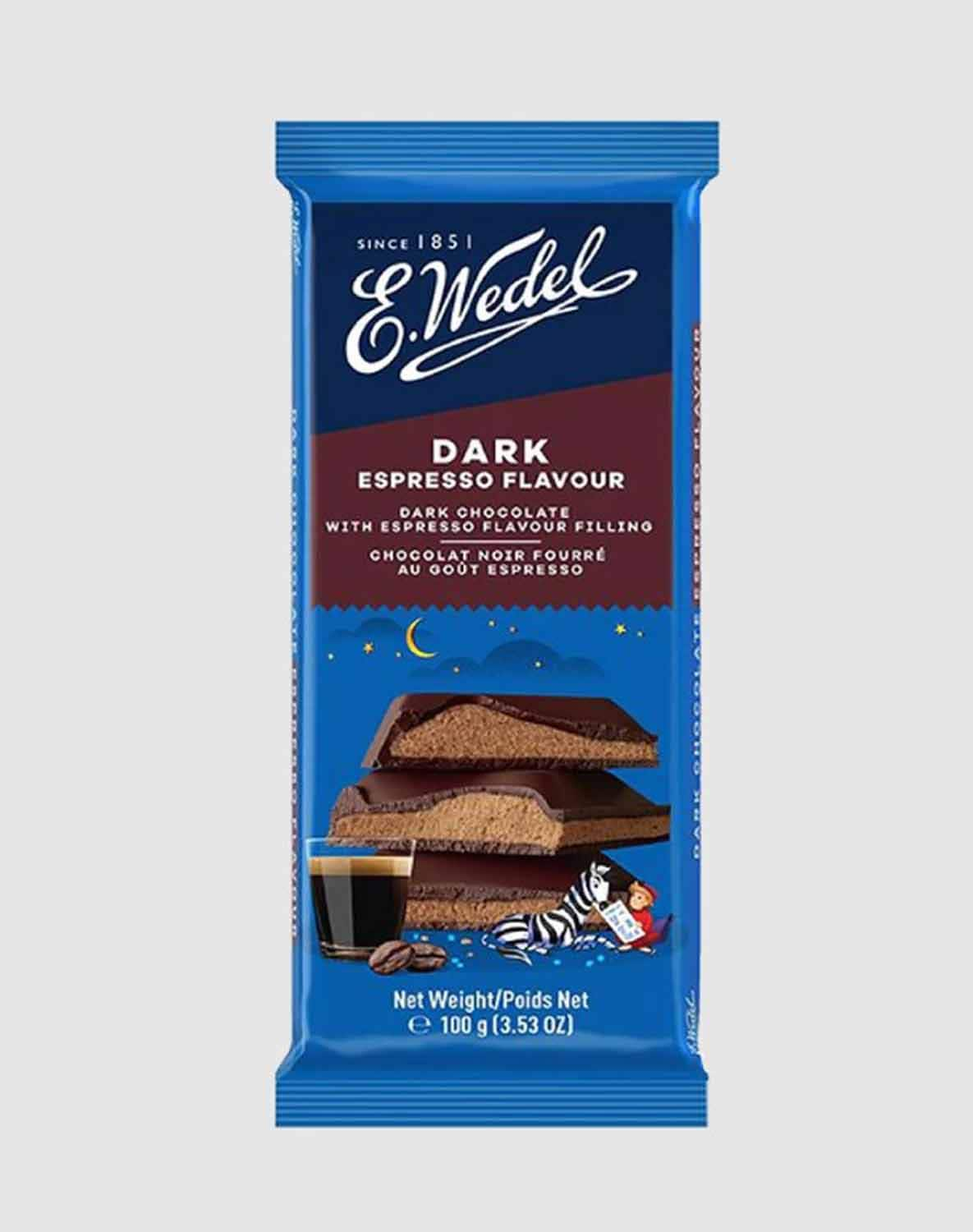 Wedel Milk Chocolate Tablet With Espresso Filling 100g