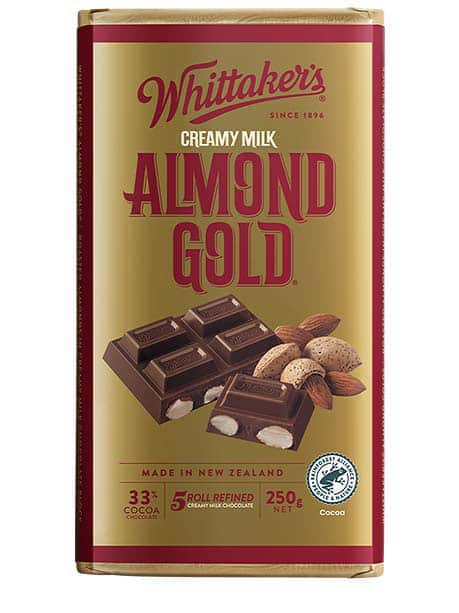 Whittakers Almond Gold Block Gold 250 gm