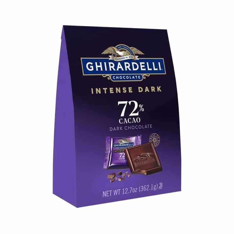 Ghirardelli 72 Cacao Dark Chocolate Intense Dk Xl Bag 360 Gm