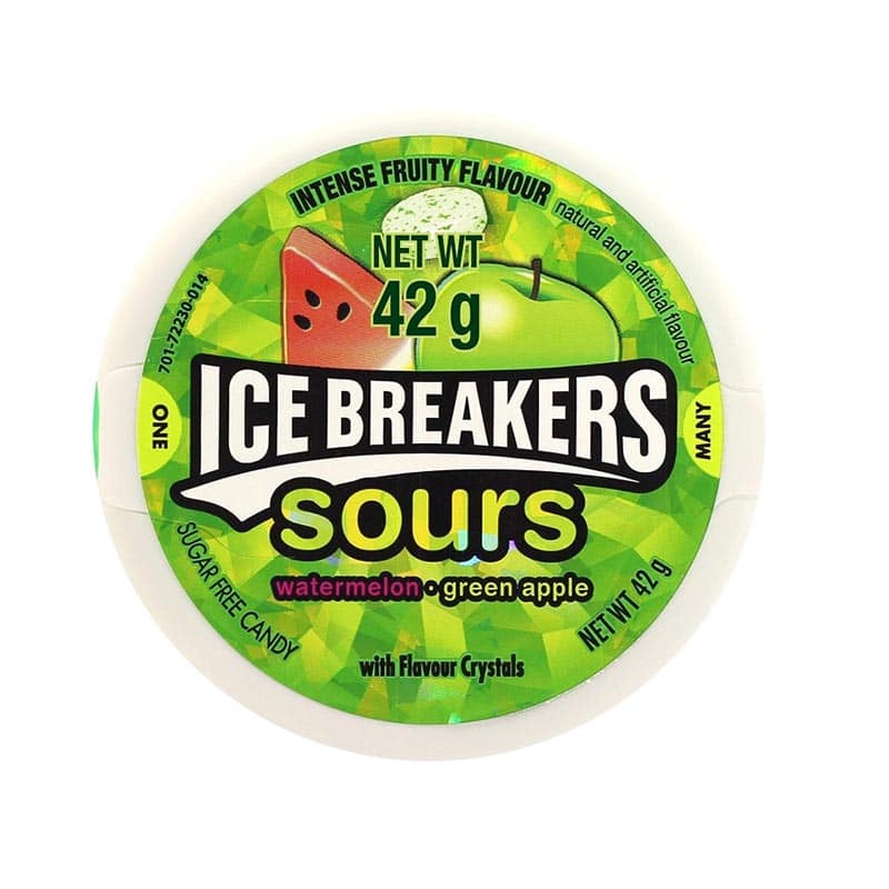 Hersheys Icebreaker Fruit Sours Mint, 42GM