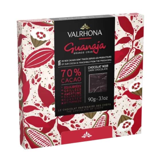 Valrhona GUANAJA 70% 18 Square Gift Box, 90g