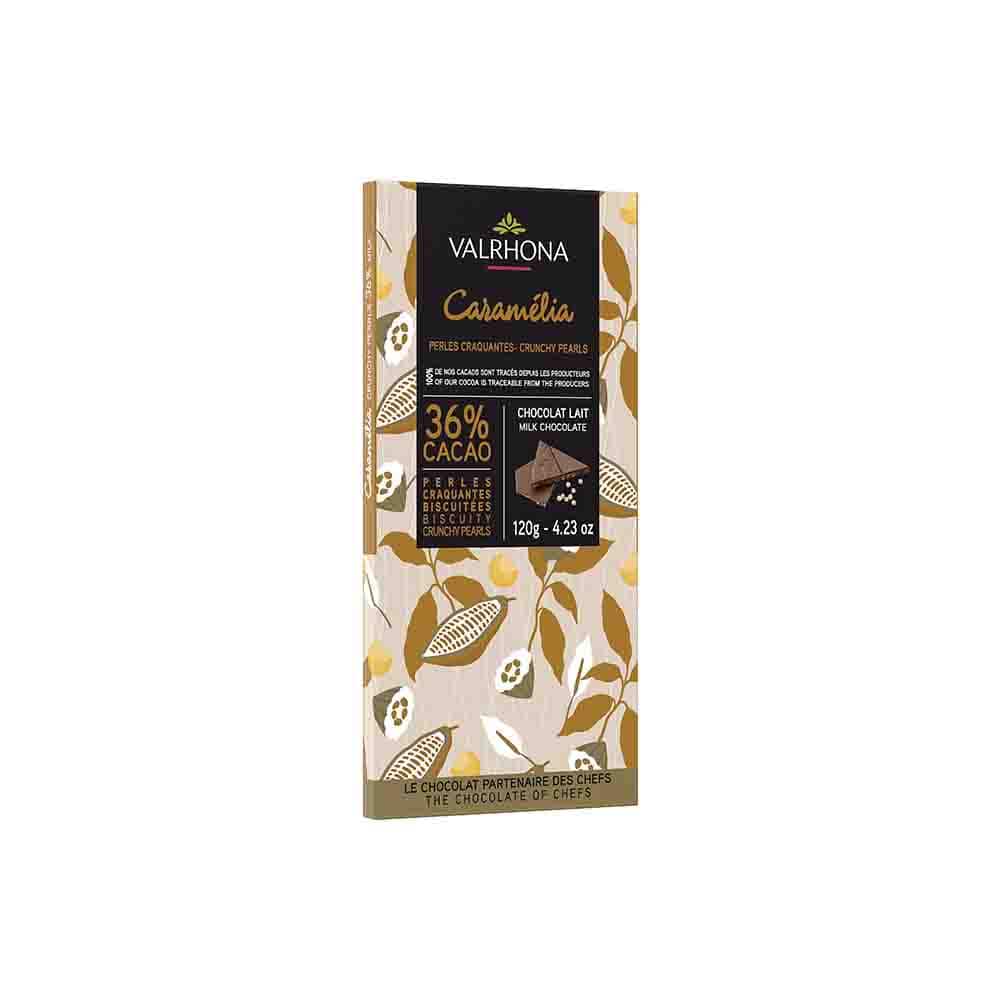 Valrhona Caramelia Crunchy Pearls 36% Bar, 120g