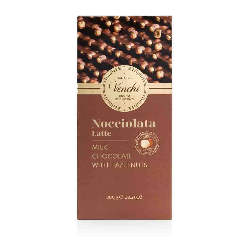 Venchi Maxi Milk Chocolate With Hazelnuts Bar, 800g
