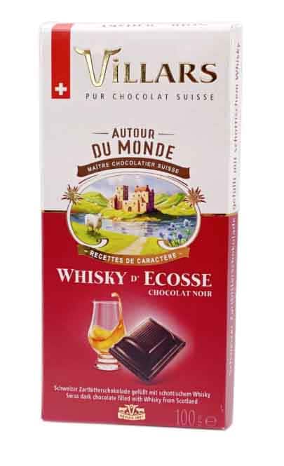 Villars Whisky Liqueur Dark Chocolate Bar, 100g