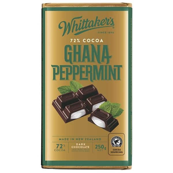 Whittakers Dark Ghana Peppermint Chocolate Bar, 250g