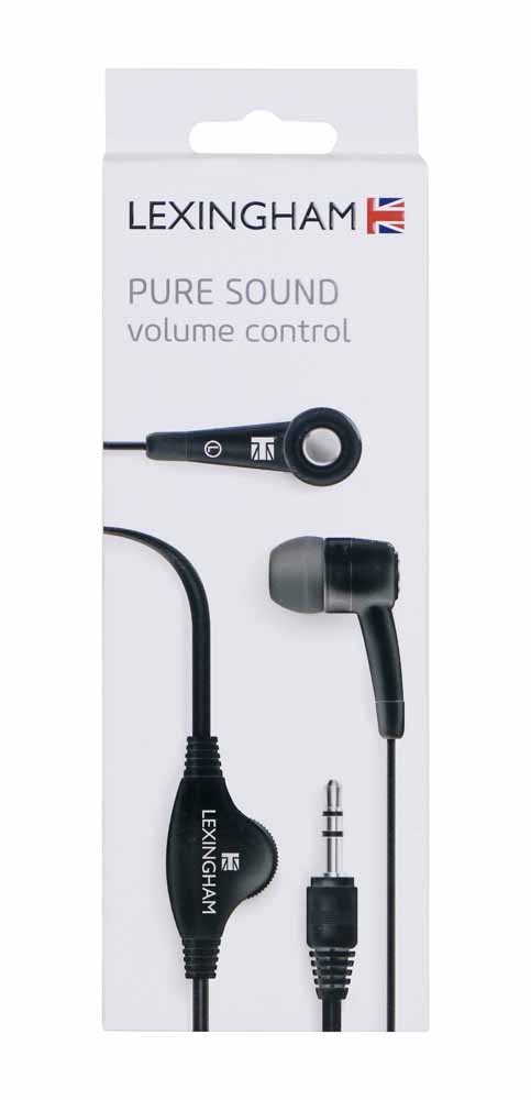 Travel Blue Lex Volume Control Ear Phone Black