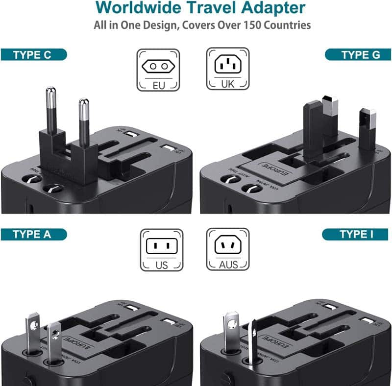 World Travel Adaptor 2 USB
