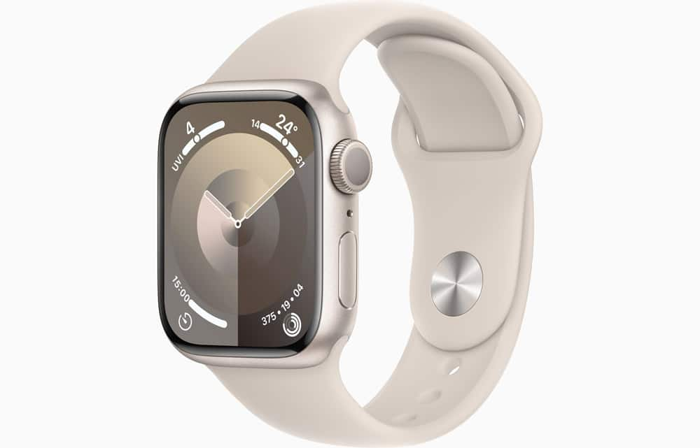 Apple Watch Series 9, 41mm, Starlight, S/M (smaller wrists)