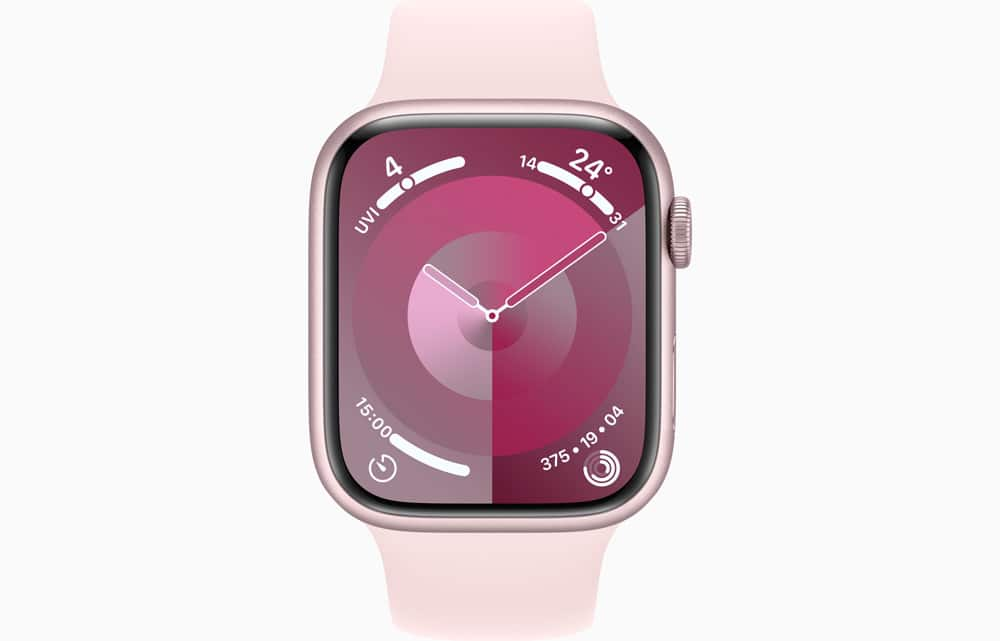 Apple Watch Series 9, 45mm, Pink, M/L (larger wrists)