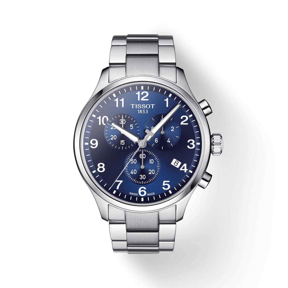 Tissot Chrono XL Classic, Model T1166171104701, 45MM, Dial Colour - Blue, Strap Colour - Grey, Men