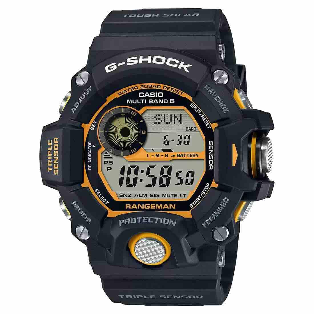 CASIO G-SHOCK GW-9400Y-1DR - G1350,  MENS, DIAL COLOR - BLACK, CASE COLOR - BLACK