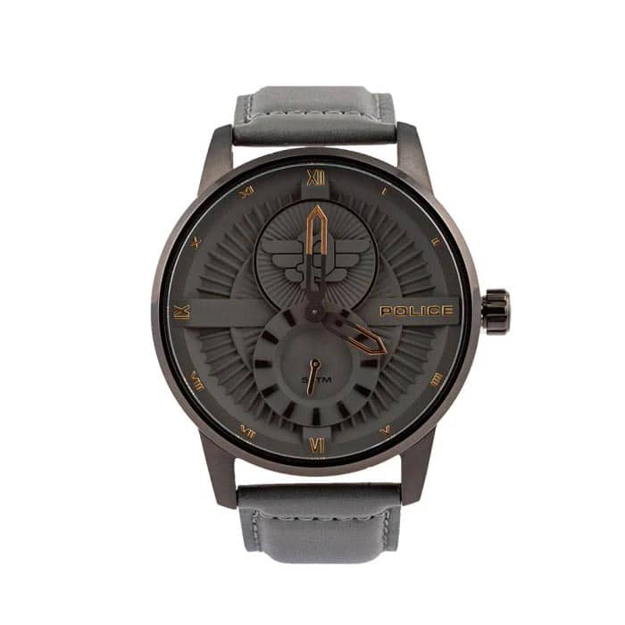 Police Men Watch, PEWJA2110101, Dial Grey, Strap Grey