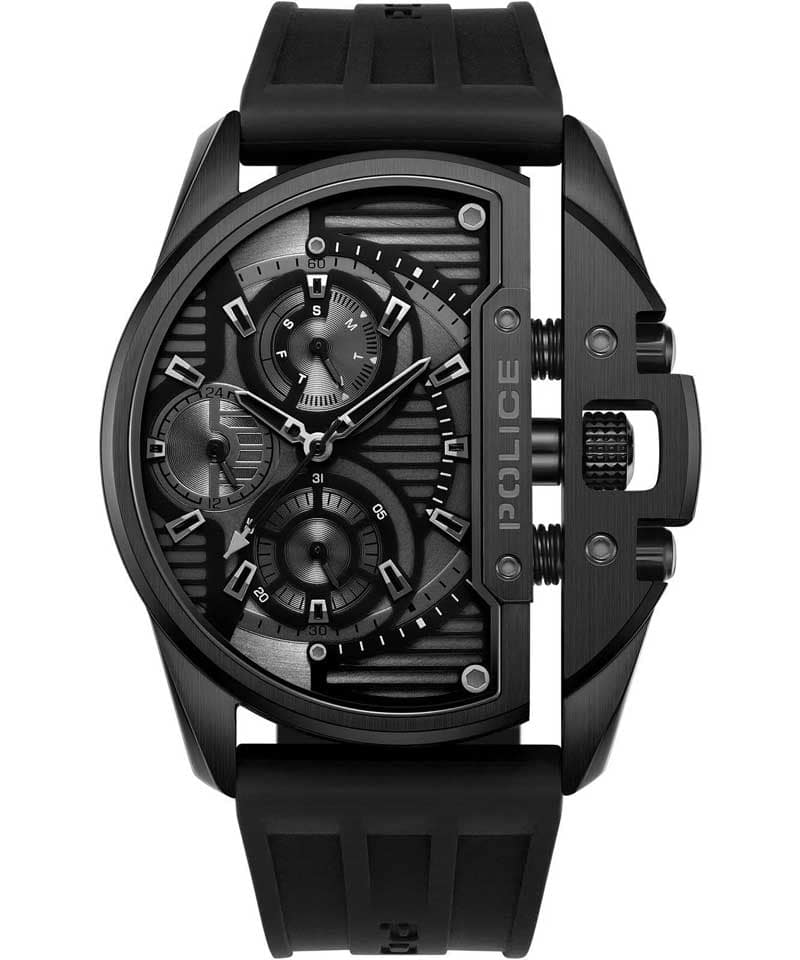 Police Men Watch, PEWGQ2203605, Dial Black, Strap Black