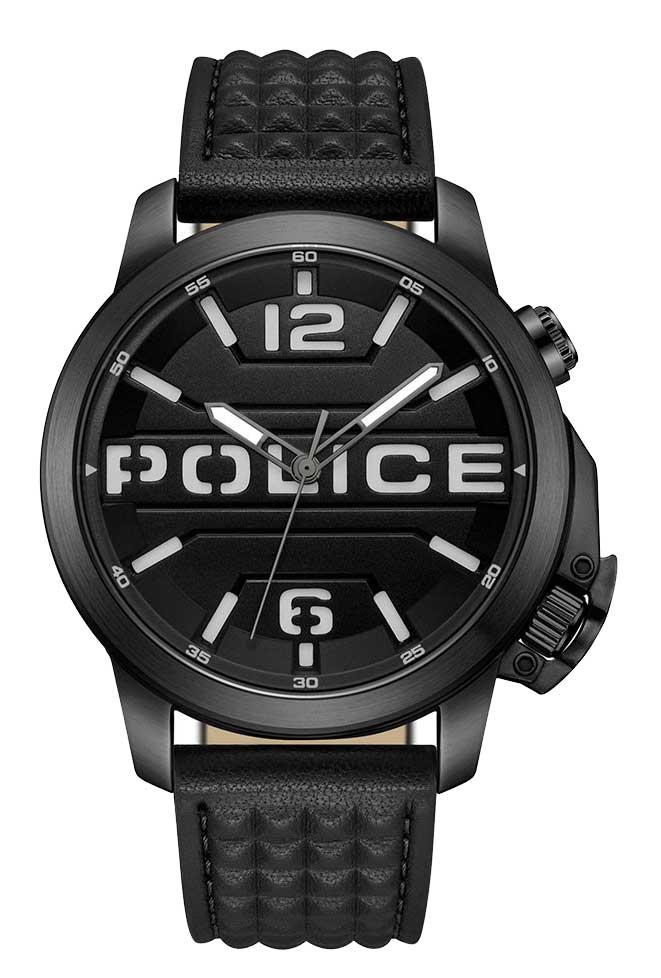 Police Rebel Men Watch, PEWJD0021701, Dial Black, Strap Black