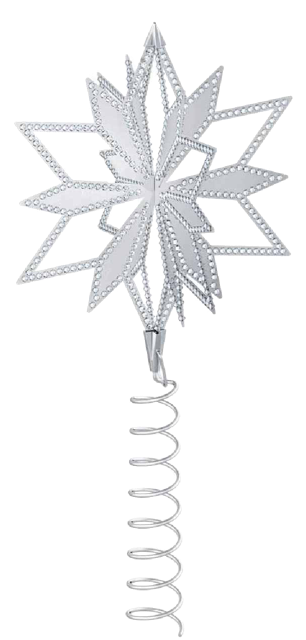 Swarovski clear Crystal Silver Tone Christmas Tree Topper Ornament 5064262