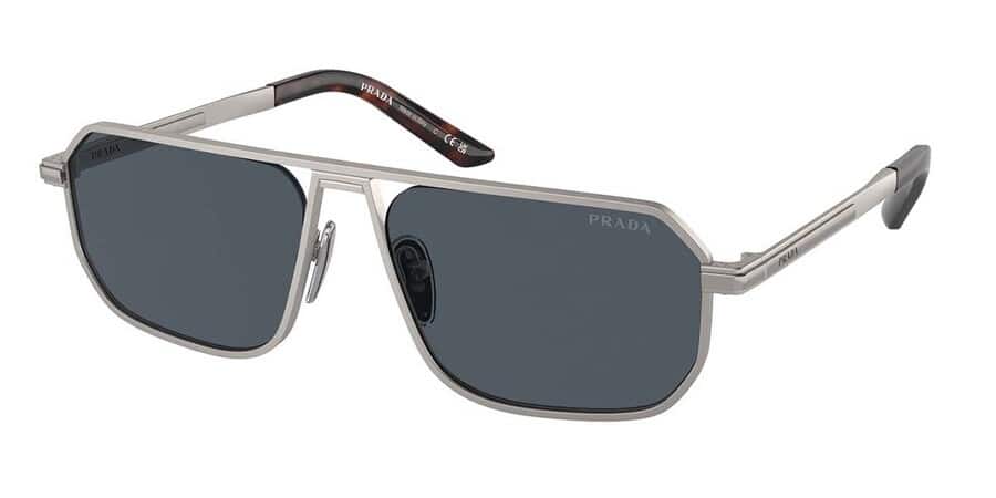 Prada PR A53S 7CQ09T 59, Men, Matte Gunmetal/Dark Gray