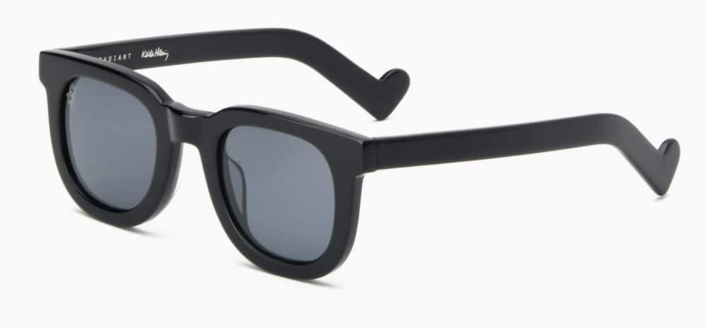 Akila Unisex Sunglasses Radiant Keith Haring, Black & Black, Unisex