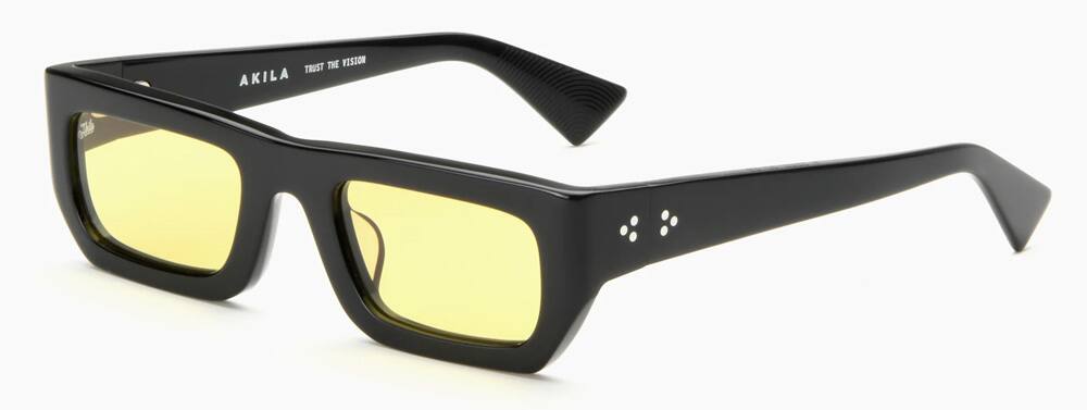 Akila Unisex Sunglasses Polaris, Black & Yellow, Unisex