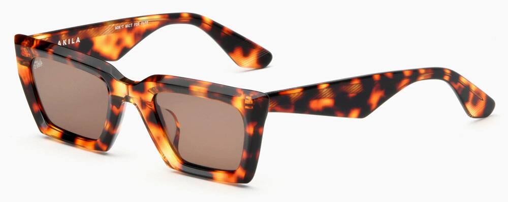 Akila Unisex Sunglasses Kaya Inflated, Rose & Brown, Unisex