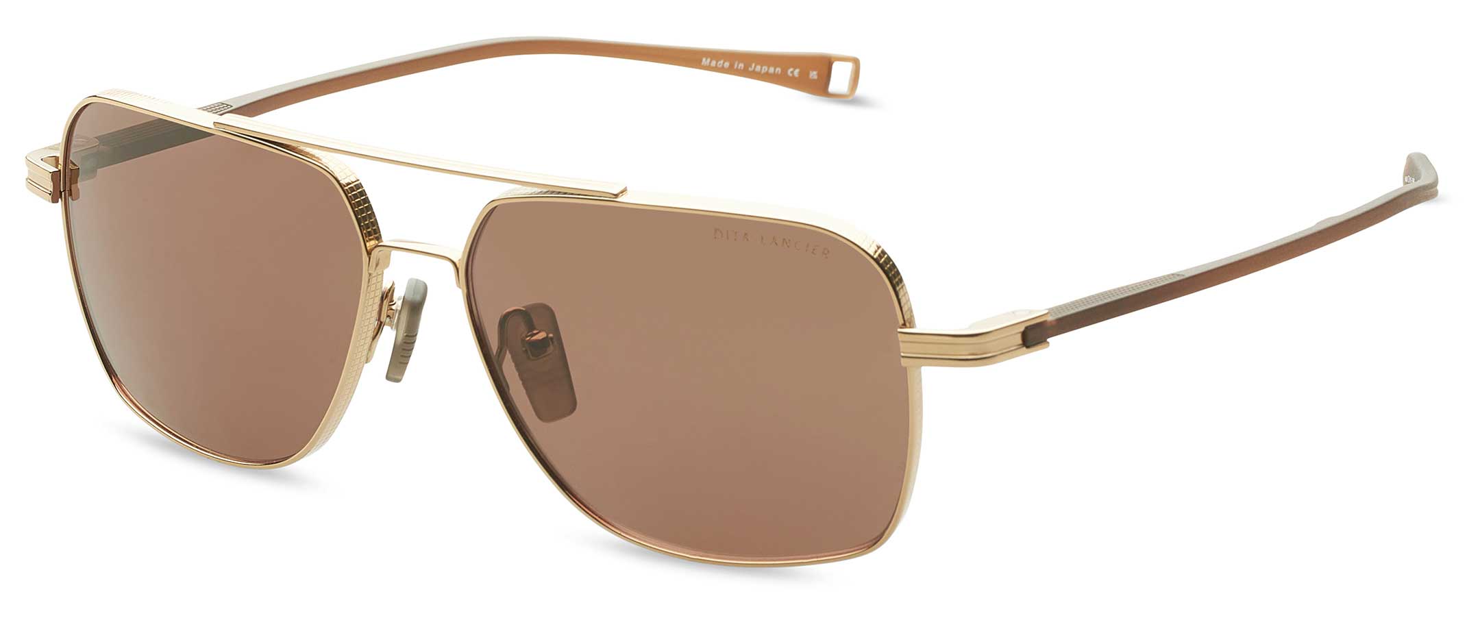 Dita Lancier LSA-417 Sunglasses, Gold Sand Copperhead Brown, Men