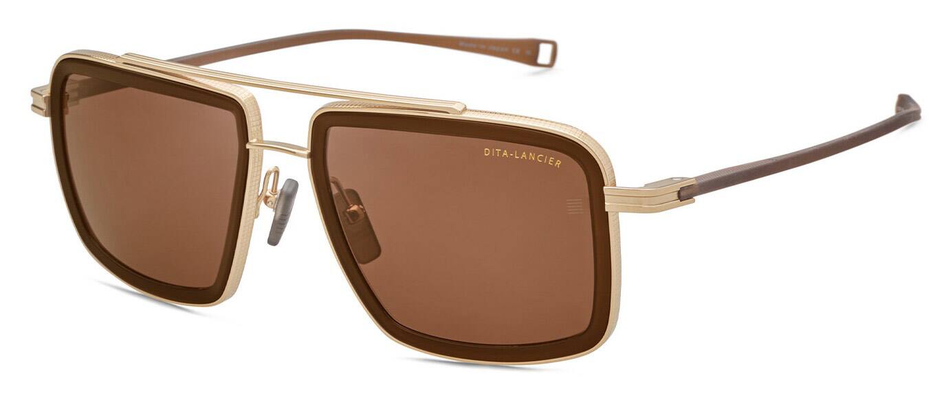 Dita Lancier Men Sunglasses Lsa 422 57 20 144, Gold Sand - Copperhead Brown, Men