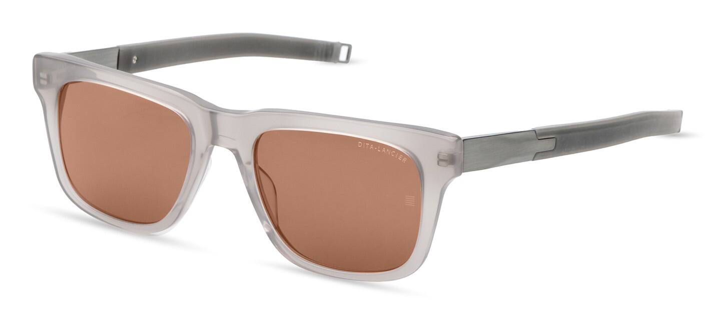 Dita Lancier Men Sunglasses LSA 428 53 20 145, Stone Grey - Brushed Antique Silver, Men