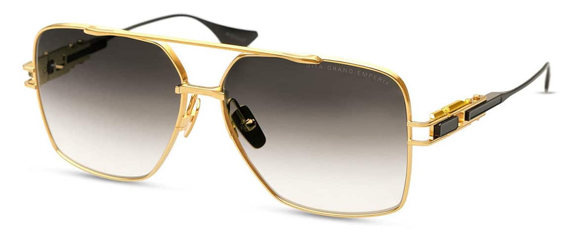 Dita Grand-Emperik Sunglasses, Yellow Gold - Matte Black, Men