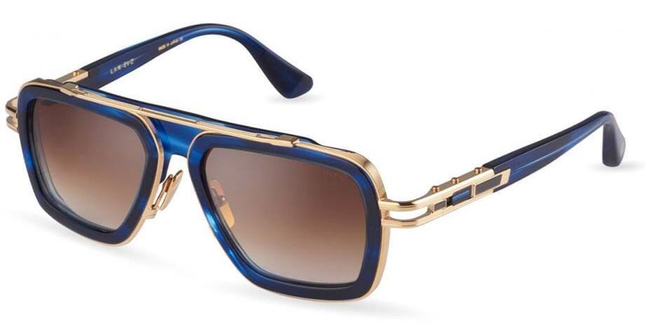 Dita Lxn-Evo Sunglasses, Blue Swirl - Yellow Gold, Men