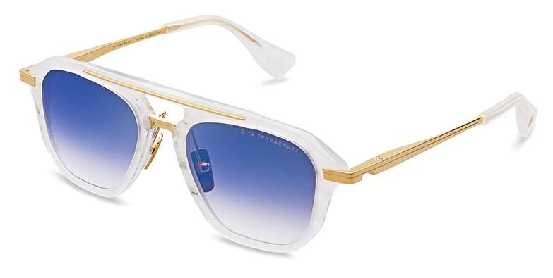 Dita Terracraft Sunglasses, White Swirl - Yellow Gold, Men