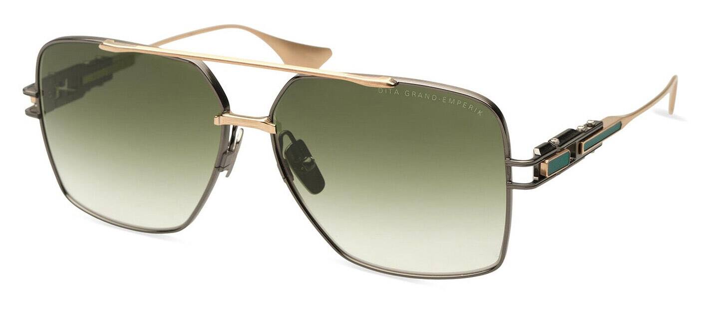 Dita Men Sunglasses Grand Emperik 61 14 137, Black Rhodium - Brushed White Gold, Men