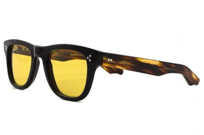 Kador Sunglasses Voyager 23 S 00192 50 14 S, Black/Striped Green/Amber, Unisex