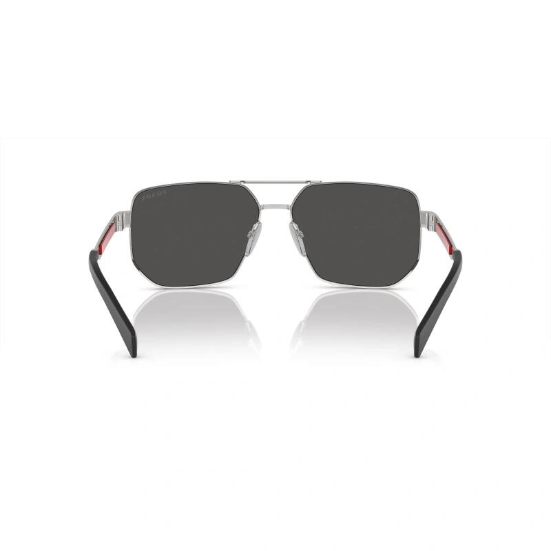 Prada Linea Rossa 1BC06F Silver Sunglasses, Men, 59mm
