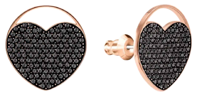 Swarovski Ginger Stud Pierced Earrings - Rose Gold Plated 5472450
