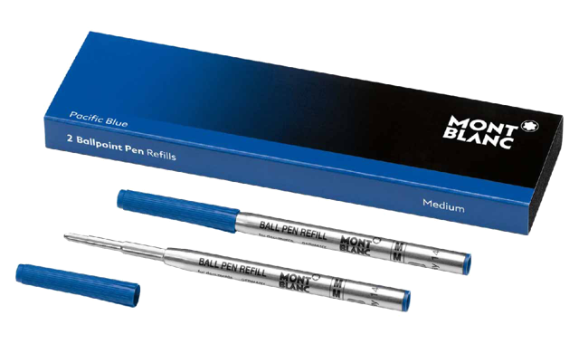 Montblanc 2 Ballpoint Pen Refills M Pacific Blue - 116213