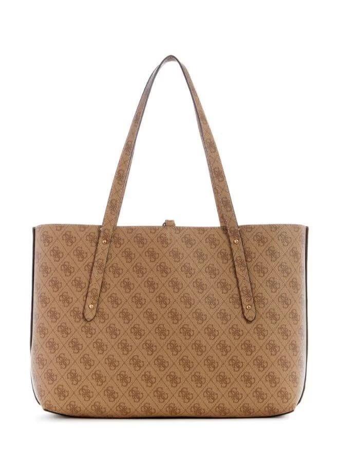 Guess Eco Brenton Tote, Women, Latte Logo, 36 x 13 x 28cm