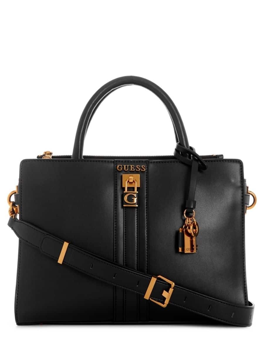Guess Ginevra Elite Society Satchel, Women, Black