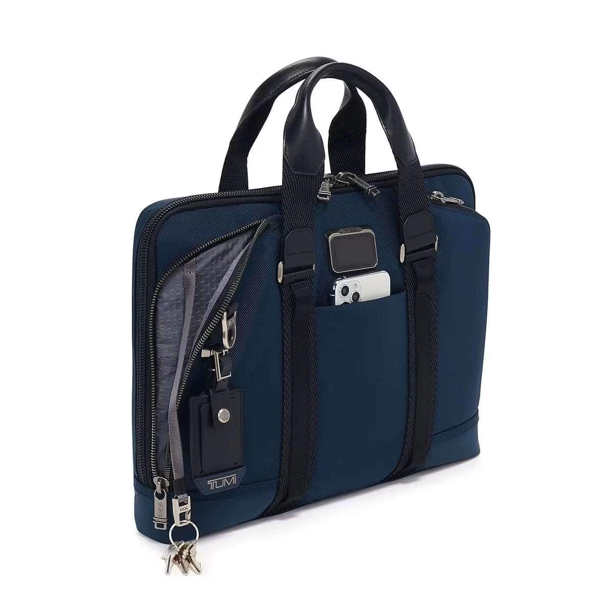 Buy Tumi Alpha Bravo Academy Briefcase 0232790NVY, Navy, 1180g