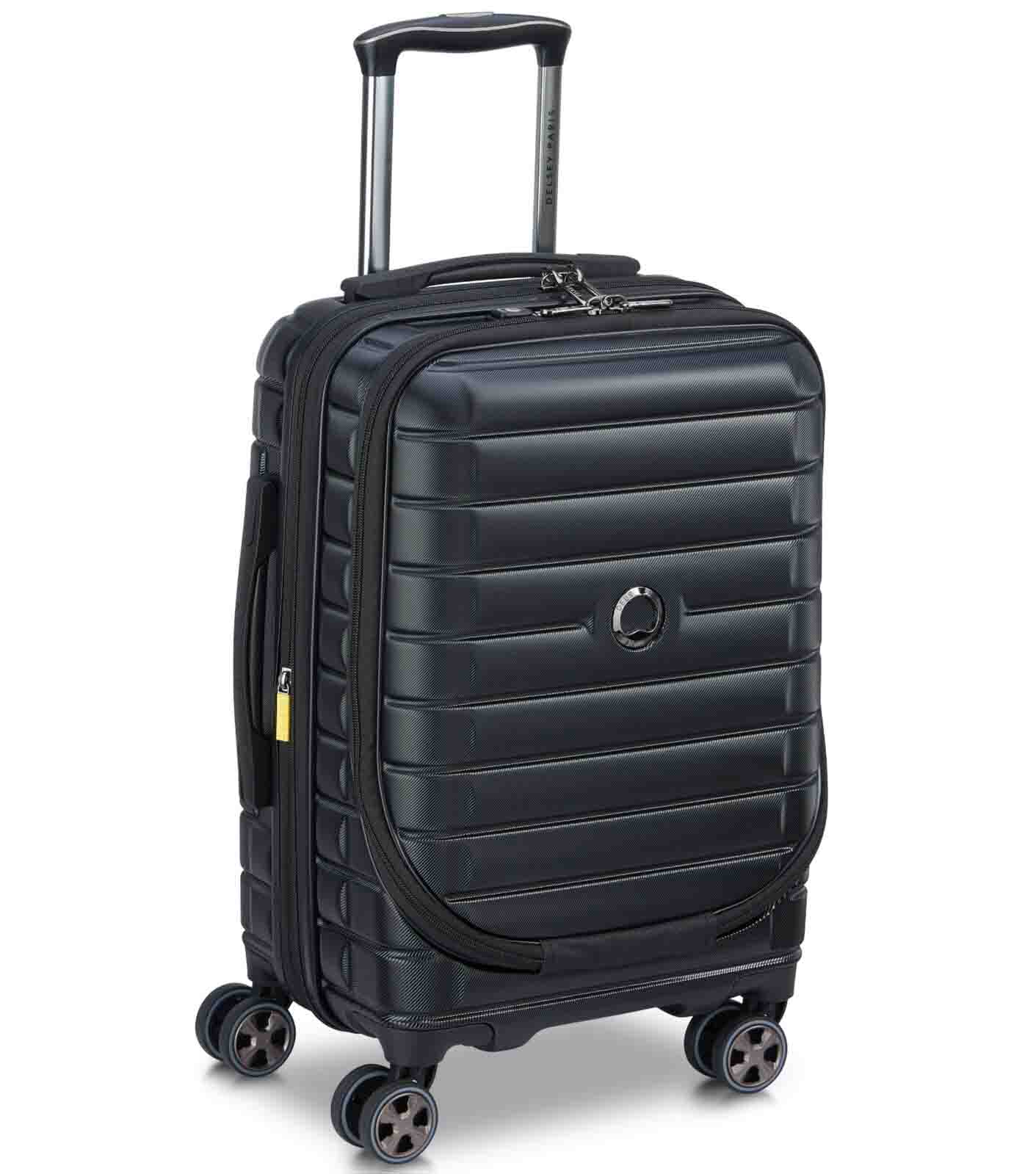 Delsey Shadow 55 Cm Laptop Front Loader Cabin Suitcase, Black