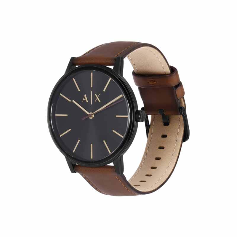 Armani Exchange Brown Watch AX2706 Quartz, Leather Strap, 42 MM